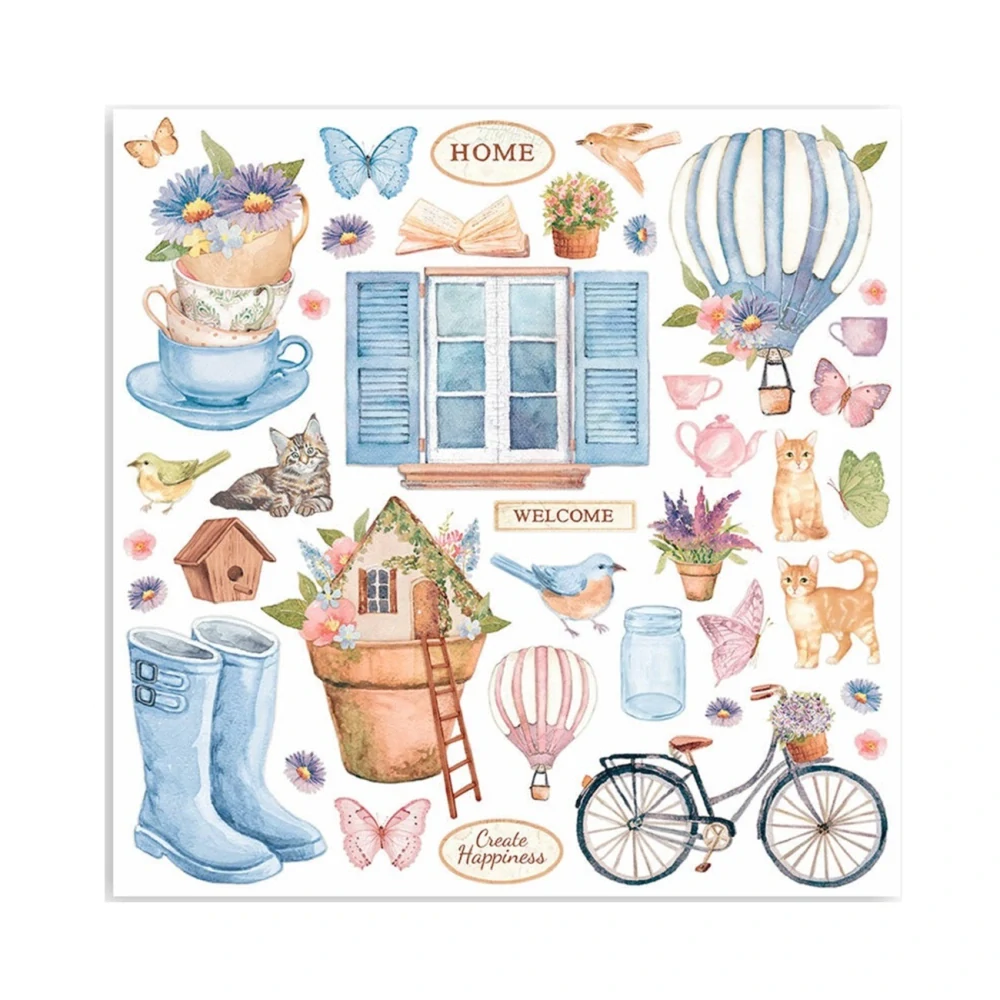 Stamperia Scrapbook papier – Welcome Home 8x8