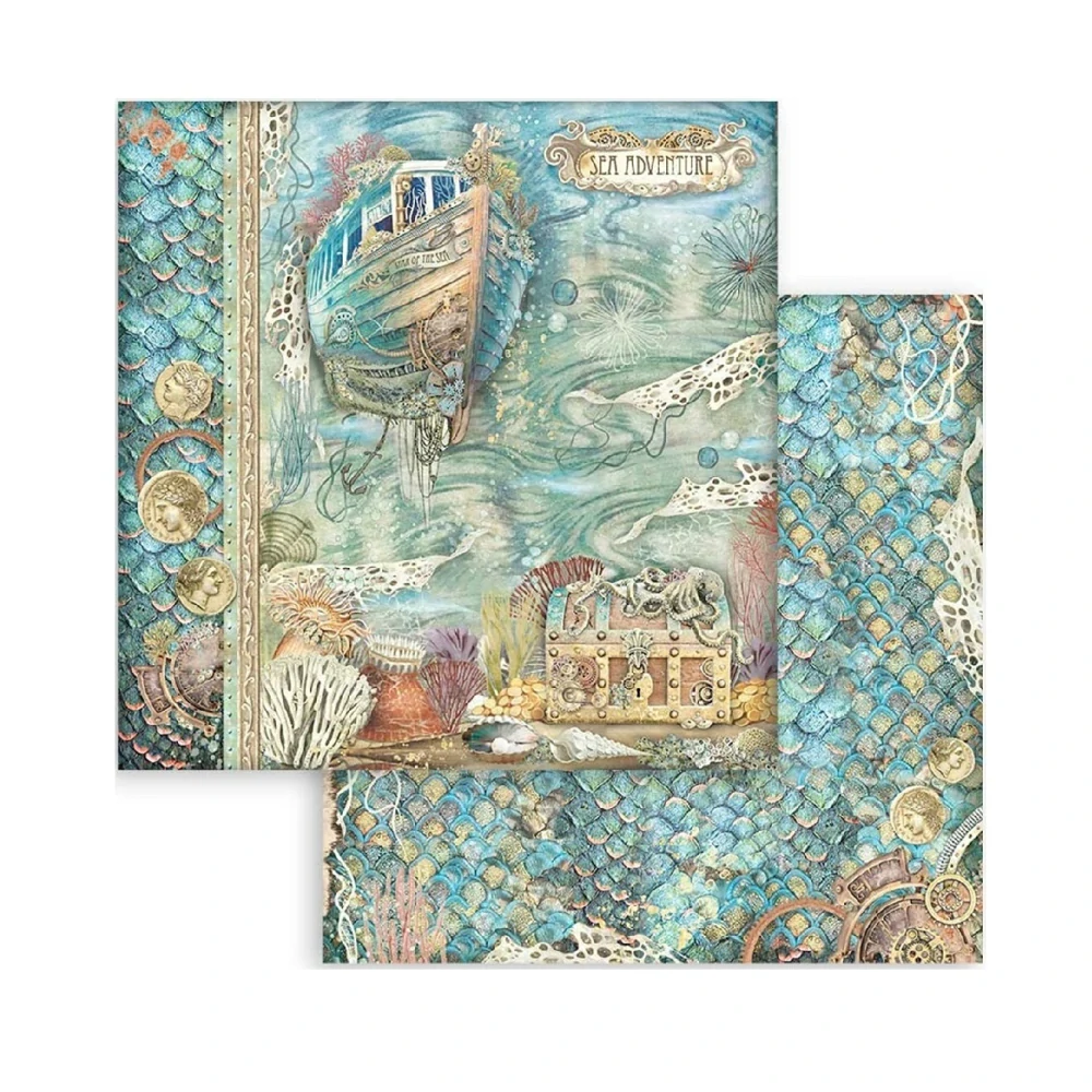 Stamperia Songs of The Sea scrapbook papier 8x8