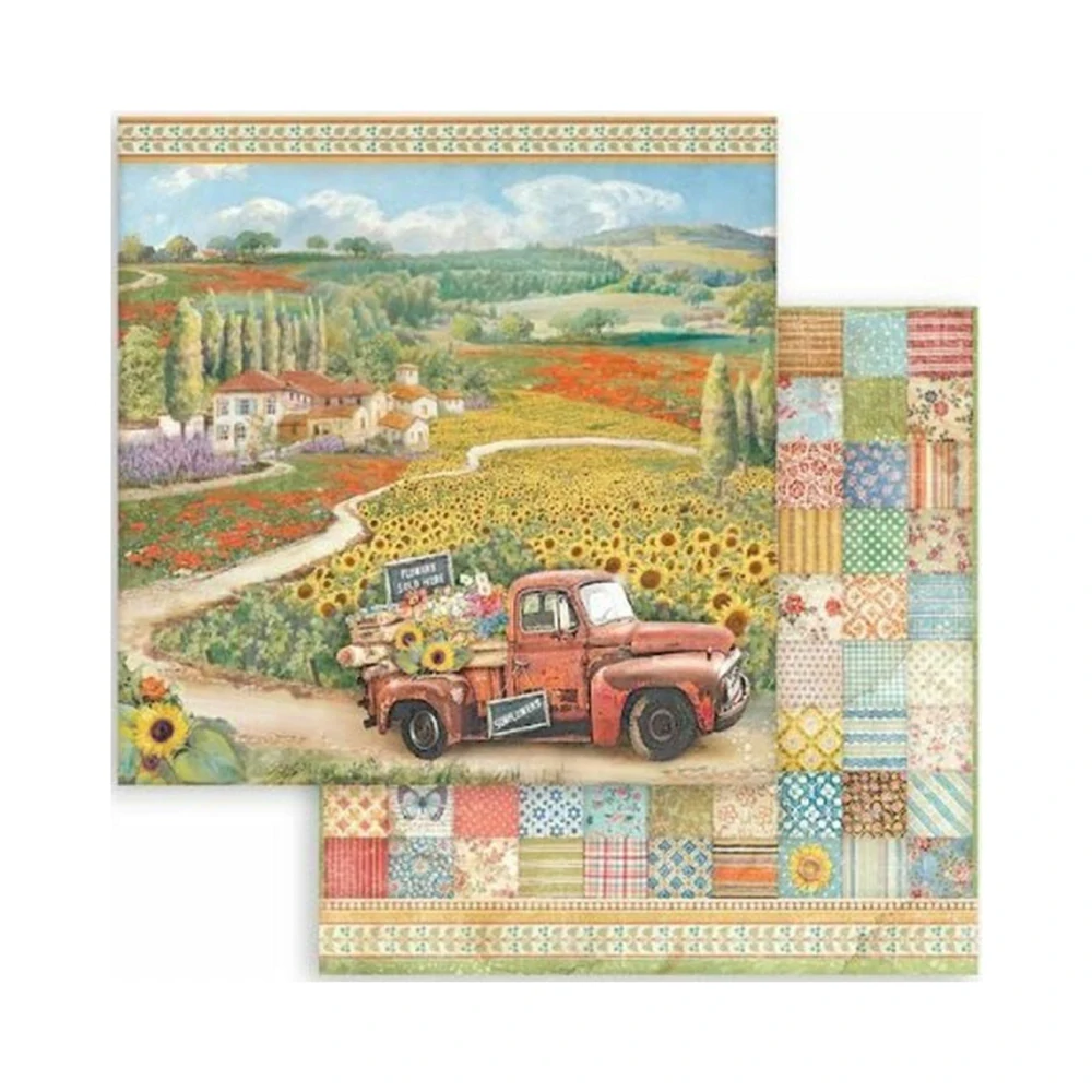 Stamperia Scrapbook papier – Sunflower Art 8x8