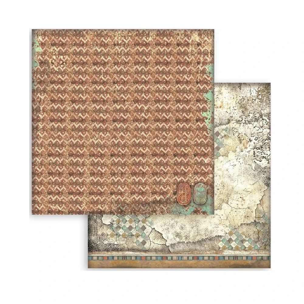 Stamperia Scrapbook papier – Land of Pharaohs Backgrounds 8x8