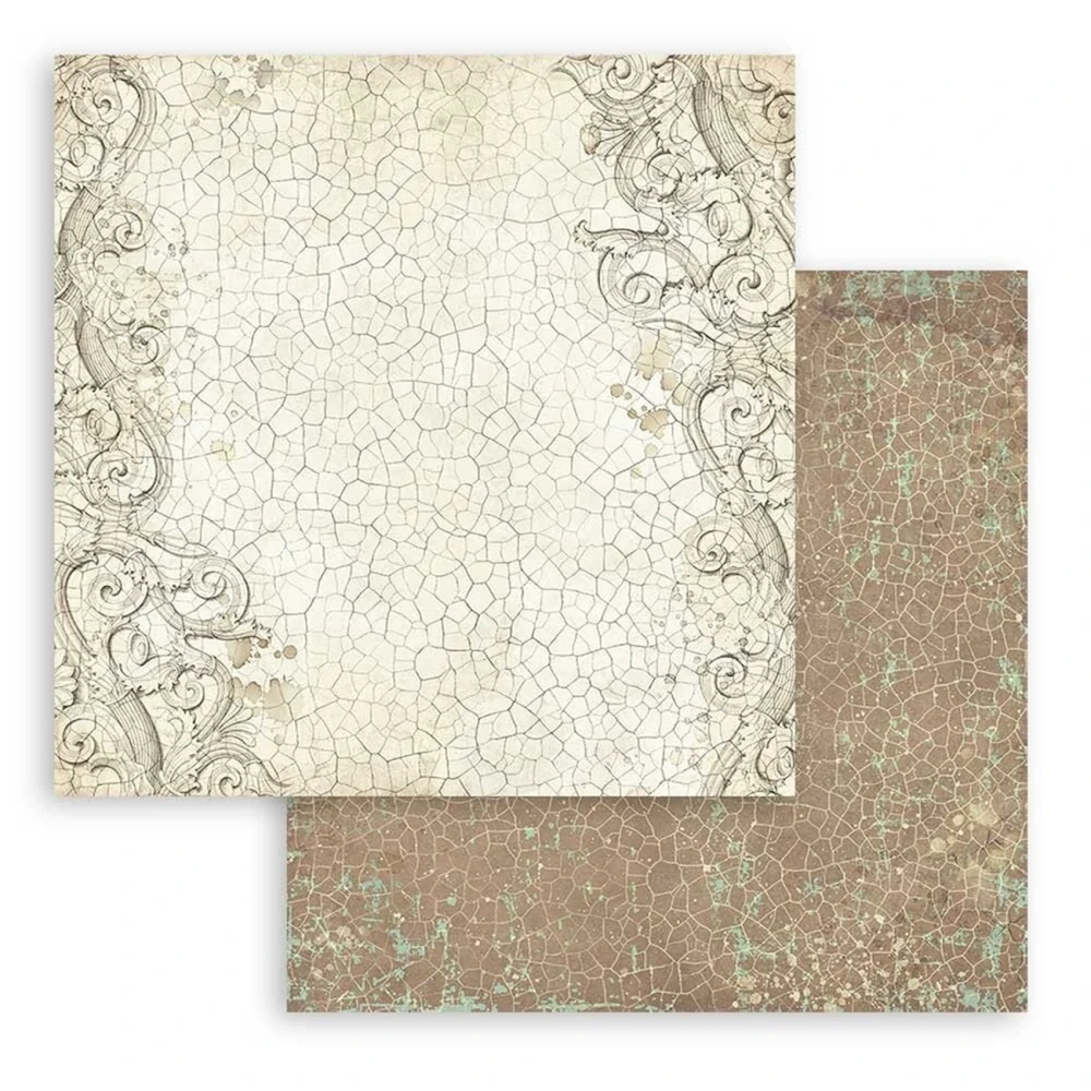 Stamperia Scrapbook papier – Brocante Antiques Backgrounds 8x8