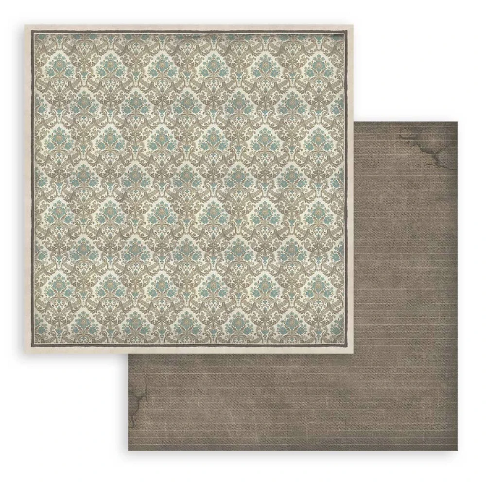 Stamperia Scrapbook papier – Voyages Fantastiques Background 8x8