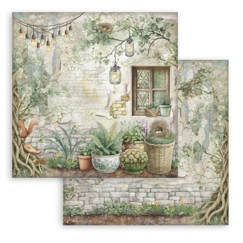 Stamperia Scrapbook papier – Herbarium Silvae12x12