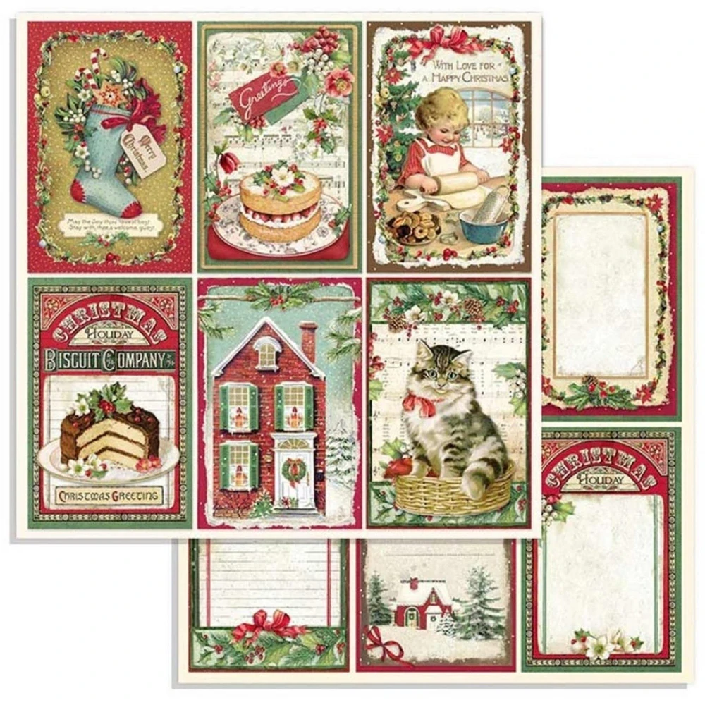 Stamperia Scrapbook papier – Classic Christmas 8x8
