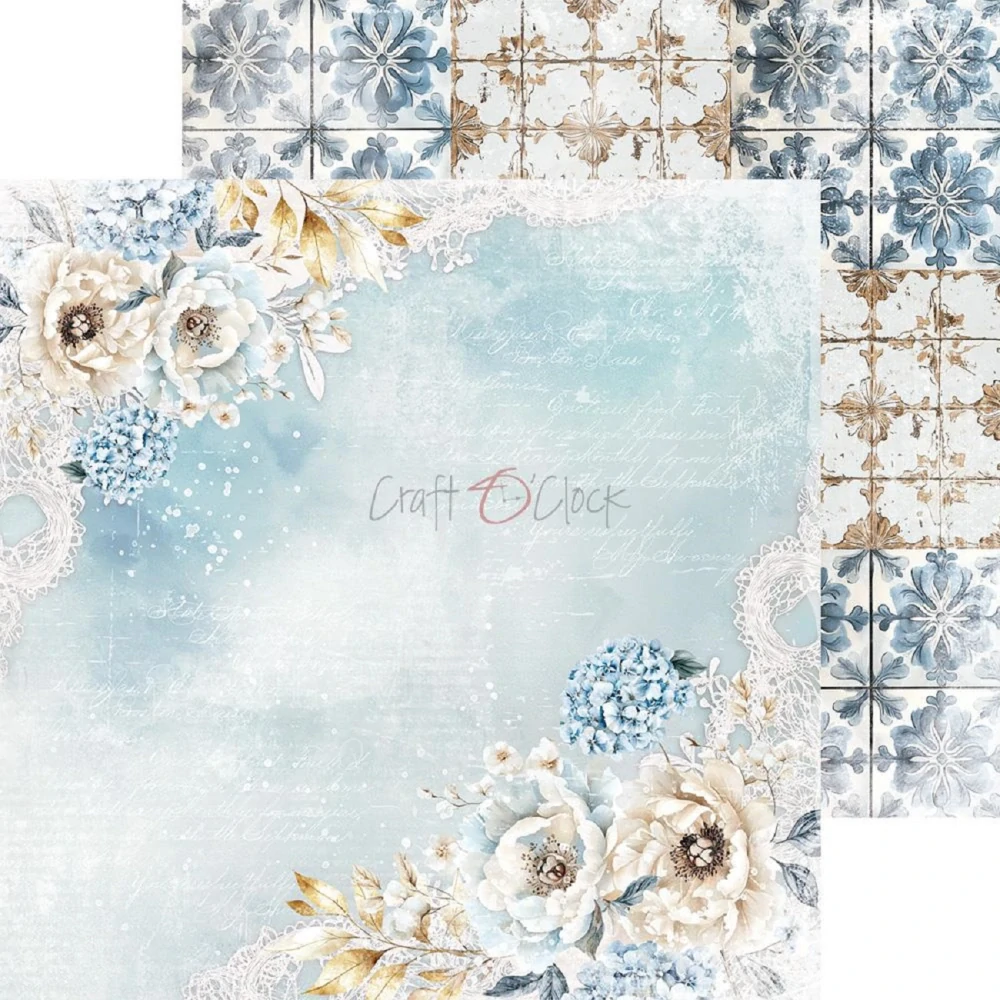 Craft O´ Clock Scrapbook papier - Something Blue 8x8 