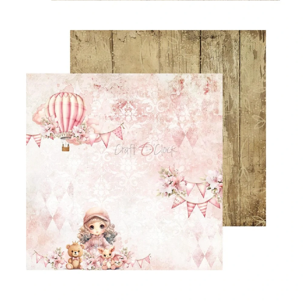Craft O´ Clock Scrapbook papier - Girl & Curl 8x8 