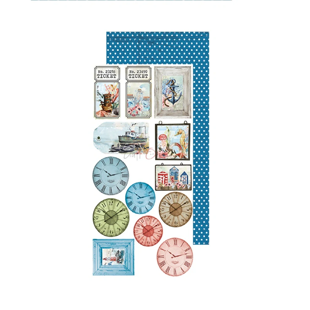  Scrapbook papier - Seaside Greetings 6x12 - Craft O´ Clock