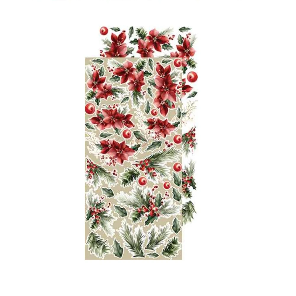 Craft O´ Clock Scrapbook papier - Christmas Treasure Flowers 6x12