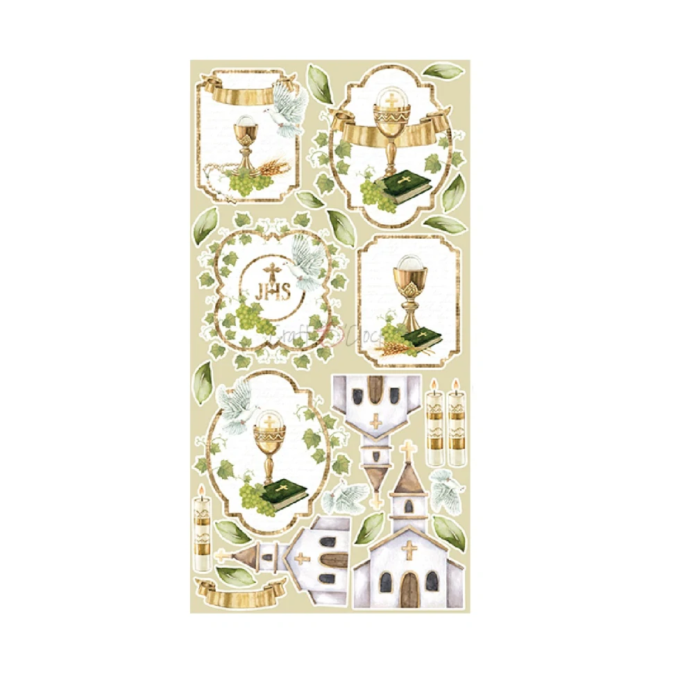 Craft O´ Clock Scrapbook papier - Greenery Invitation  6x12 