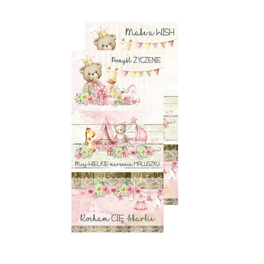 Craft O´ Clock Scrapbook papier - Hello Little Girl 6x12