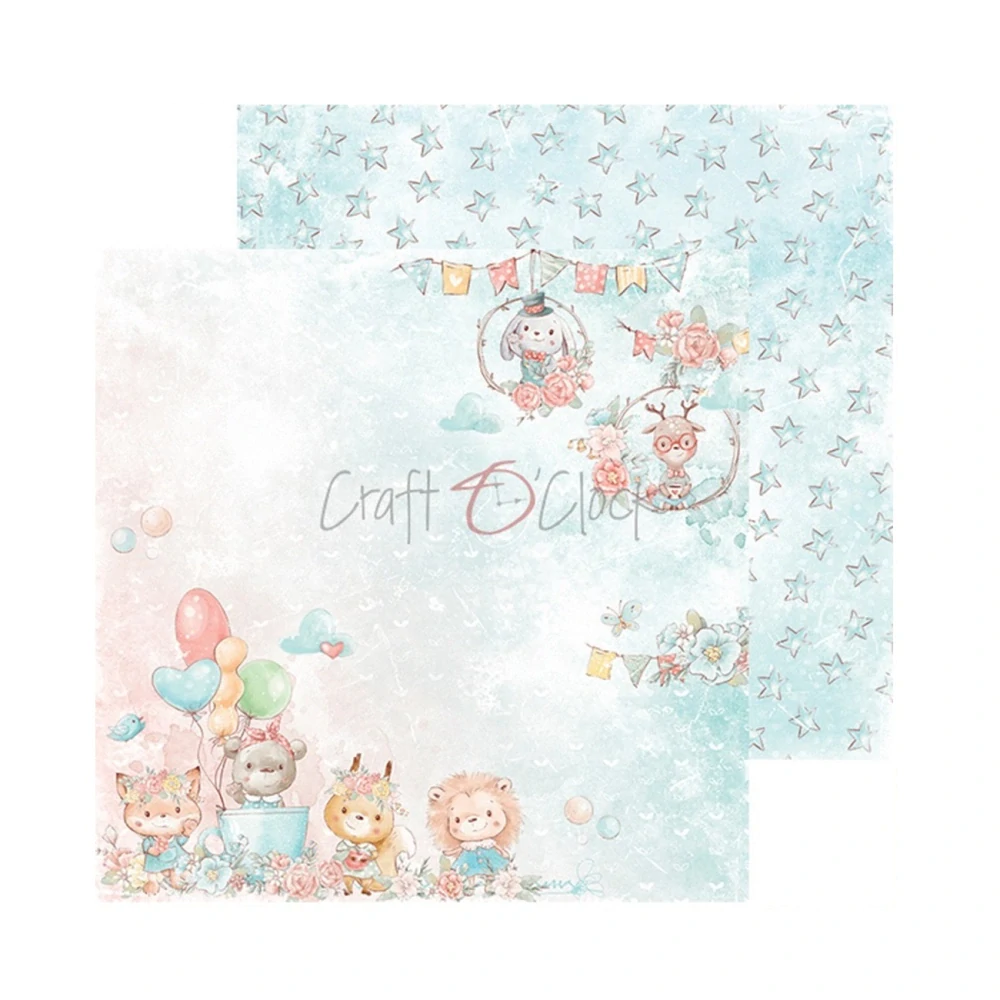 Craft O´ Clock Scrapbook papier - Woodland Friends 6x6
