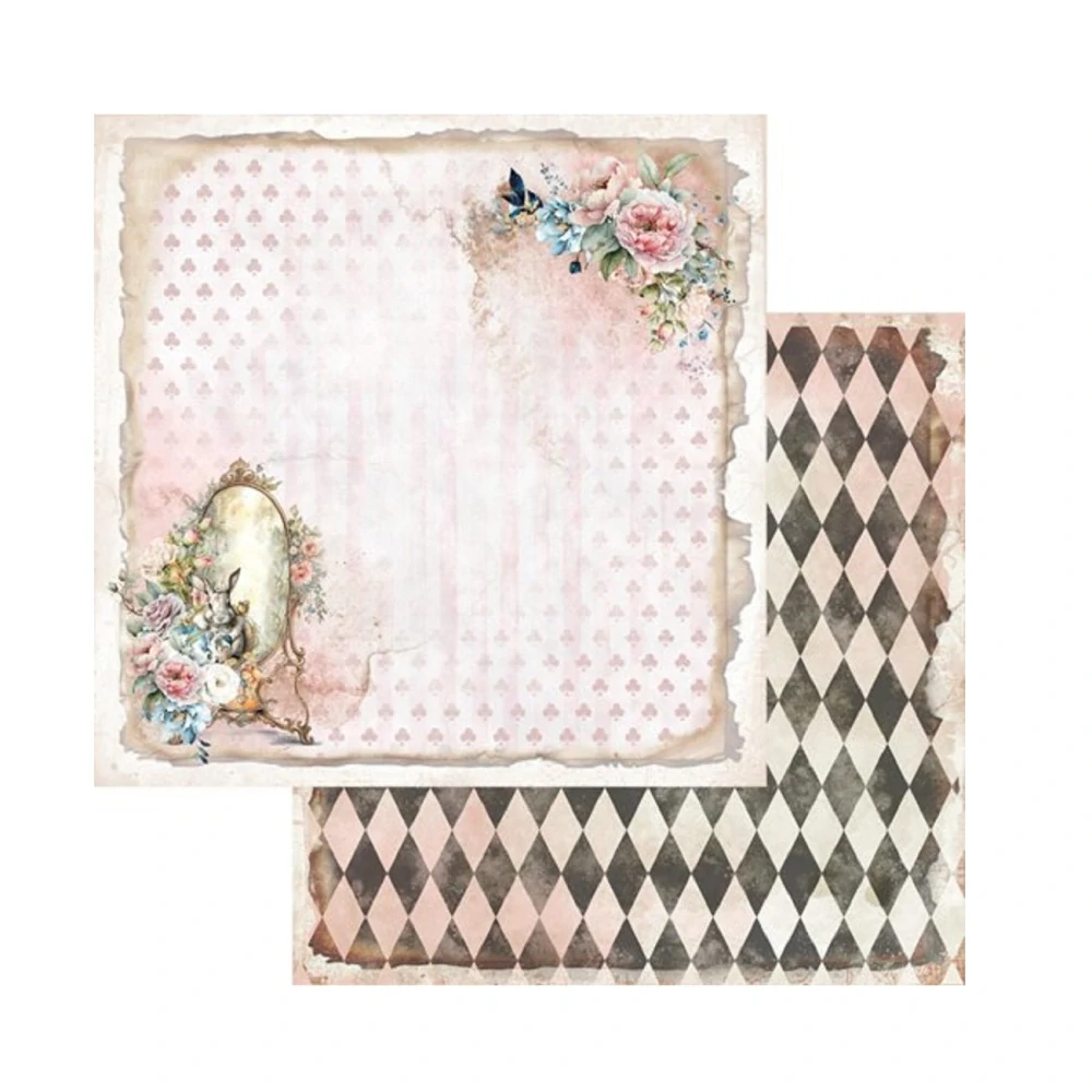 Alchemy of Art Scrapbook papier Enchanted World – Following Alice 8x8