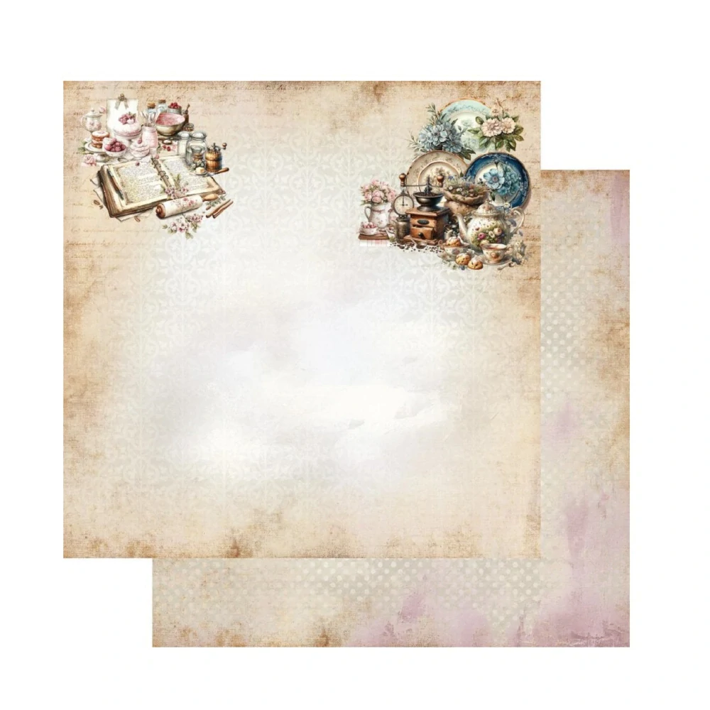 Alchemy of Art Scrapbook papier Recipe for happiness 8x8