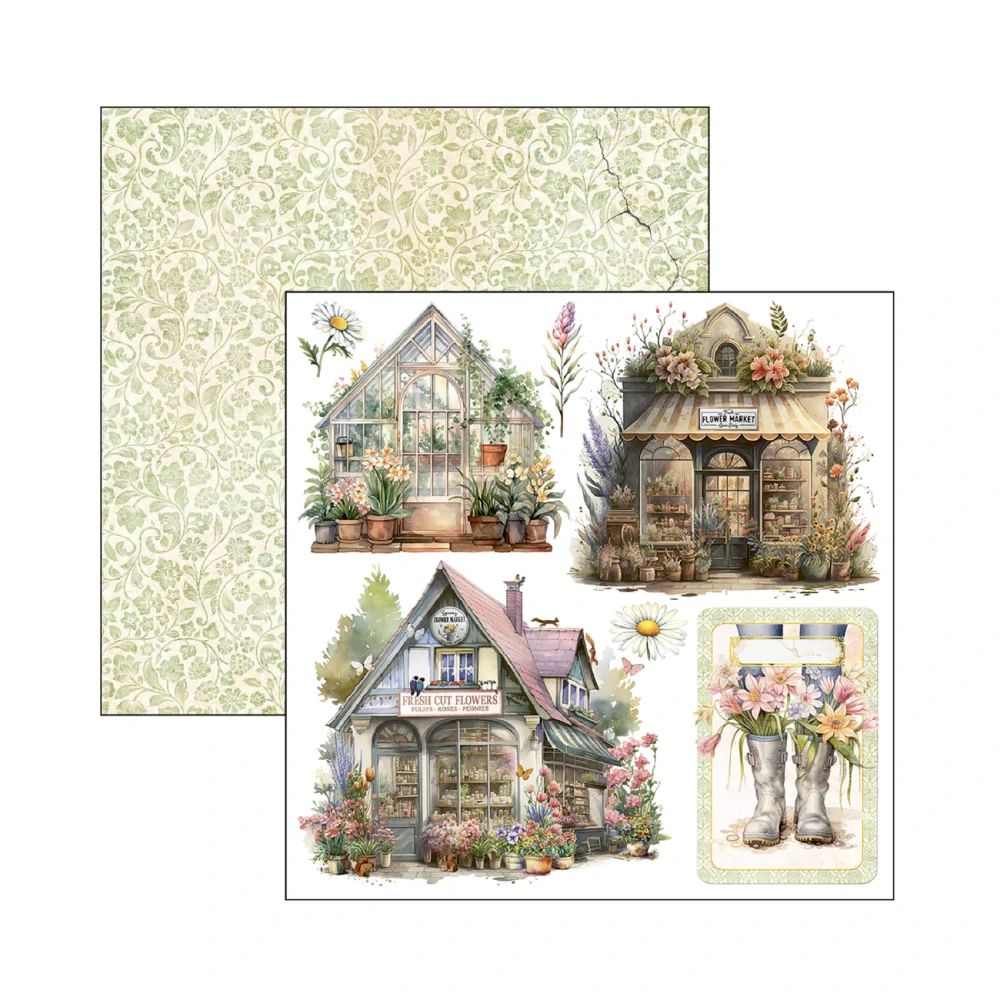Ciao Bella Scrapbook papier Flower Shop 6x6