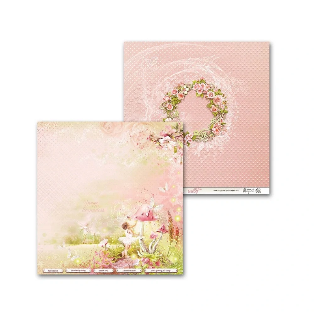 Margaret Scrapbook papier –Baby Girl  12x12