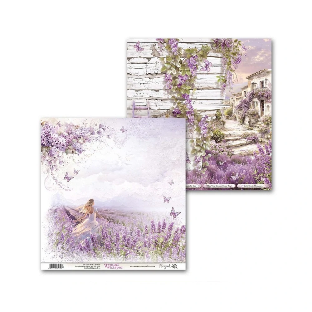 Margaret Scrapbook papier – Violet whisper  12x12
