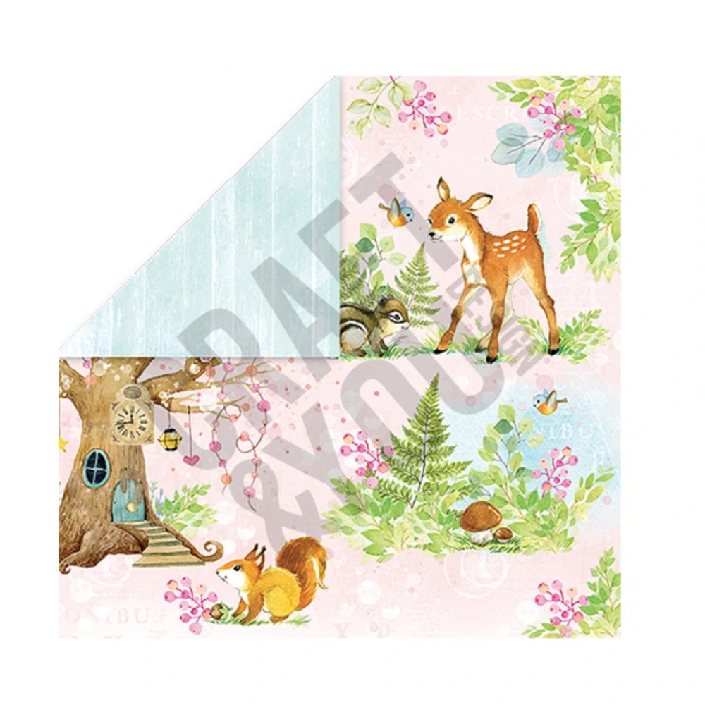 Craft & You Design Scrapbook papier Woodland Story 12x12