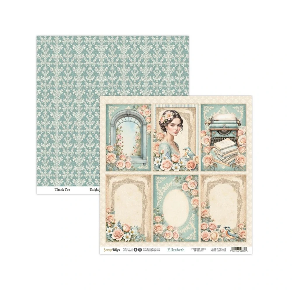 Scrapboys Scrapbook papier Elizabeth 12x12