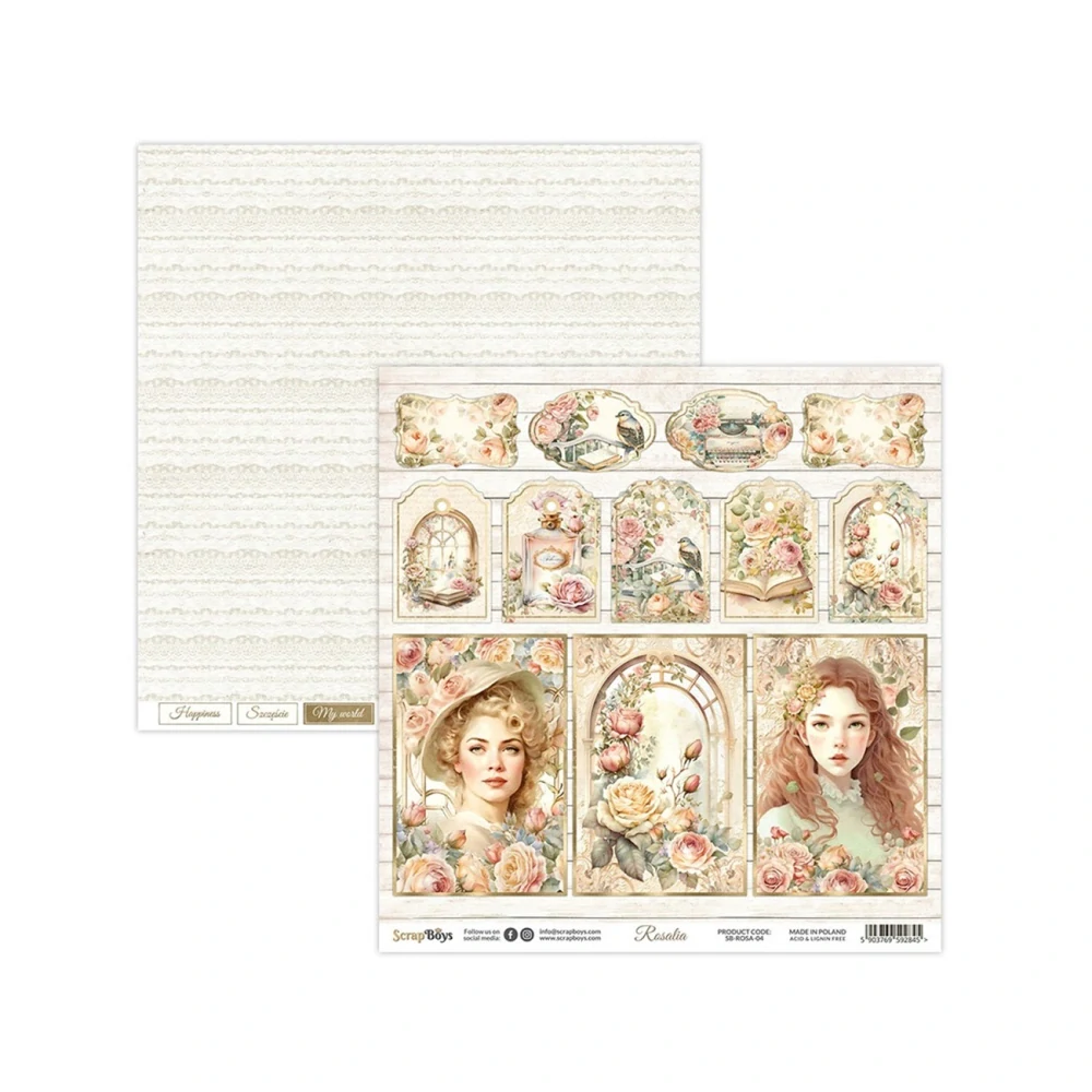 Scrapboys Scrapbook papier Rosalia 12x12