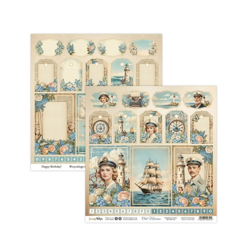 Scrapboys Scrapbook papier Old Marina 12x12