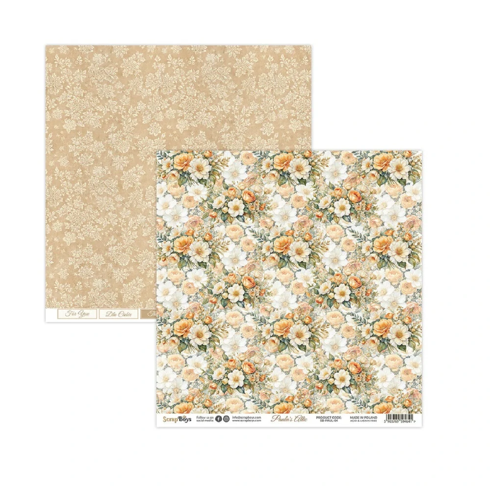 Scrapboys Scrapbook papier Paula's Attic 12x12