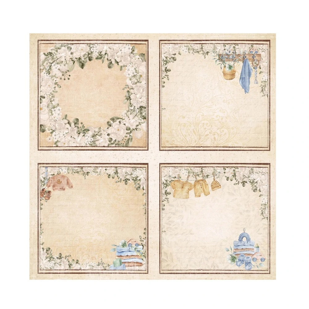 Reprint Scrapbook papier Vintage Baby 12x12