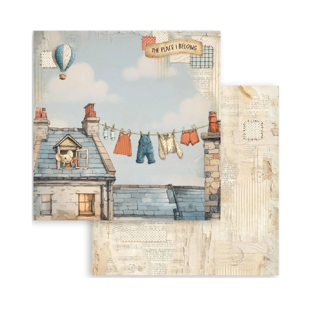 Stamperia Scrapbook papier – Family 8x8