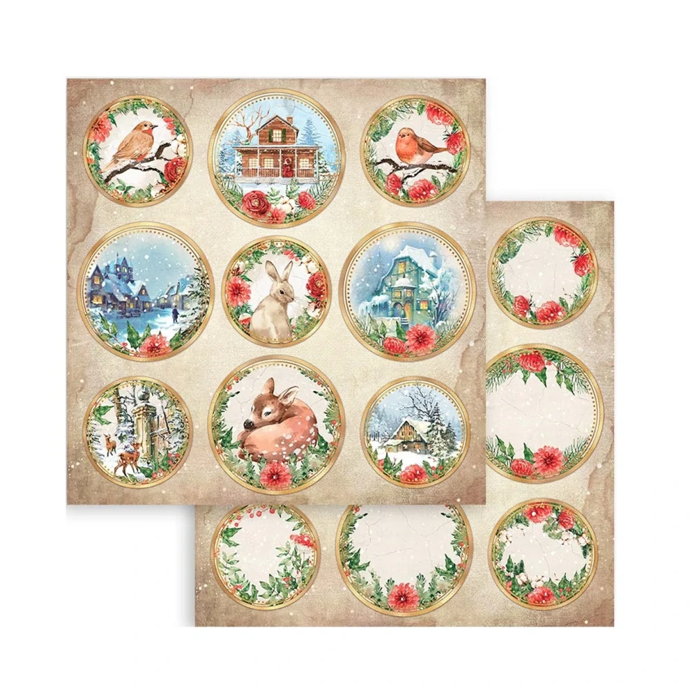 Stamperia Home for the Holidays scrapbook papier 8x8