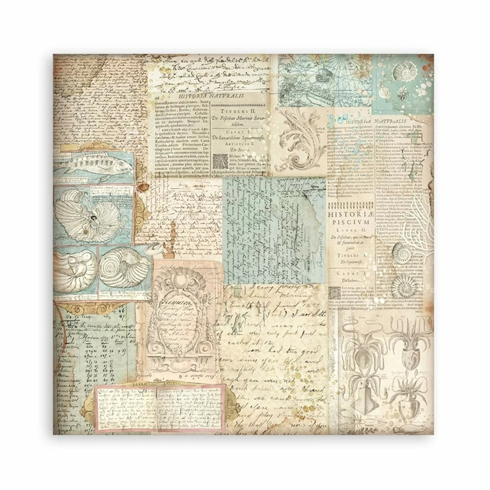 Stamperia Scrapbook papier – Songs of The Sea Backgrounds 12x12