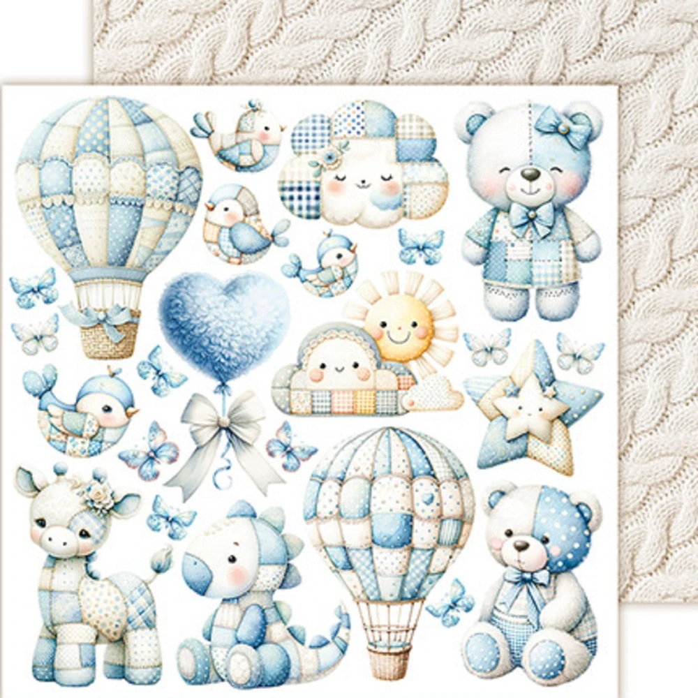 Lemoncraft Scrapbook papier doplnkový Cotton Candy Boy 8x8