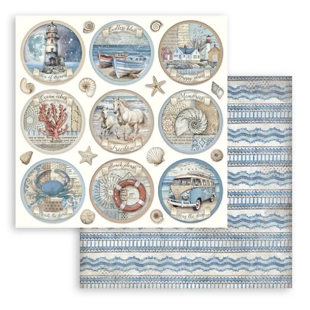 Stamperia Scrapbook papier – Silent Sea 12x12