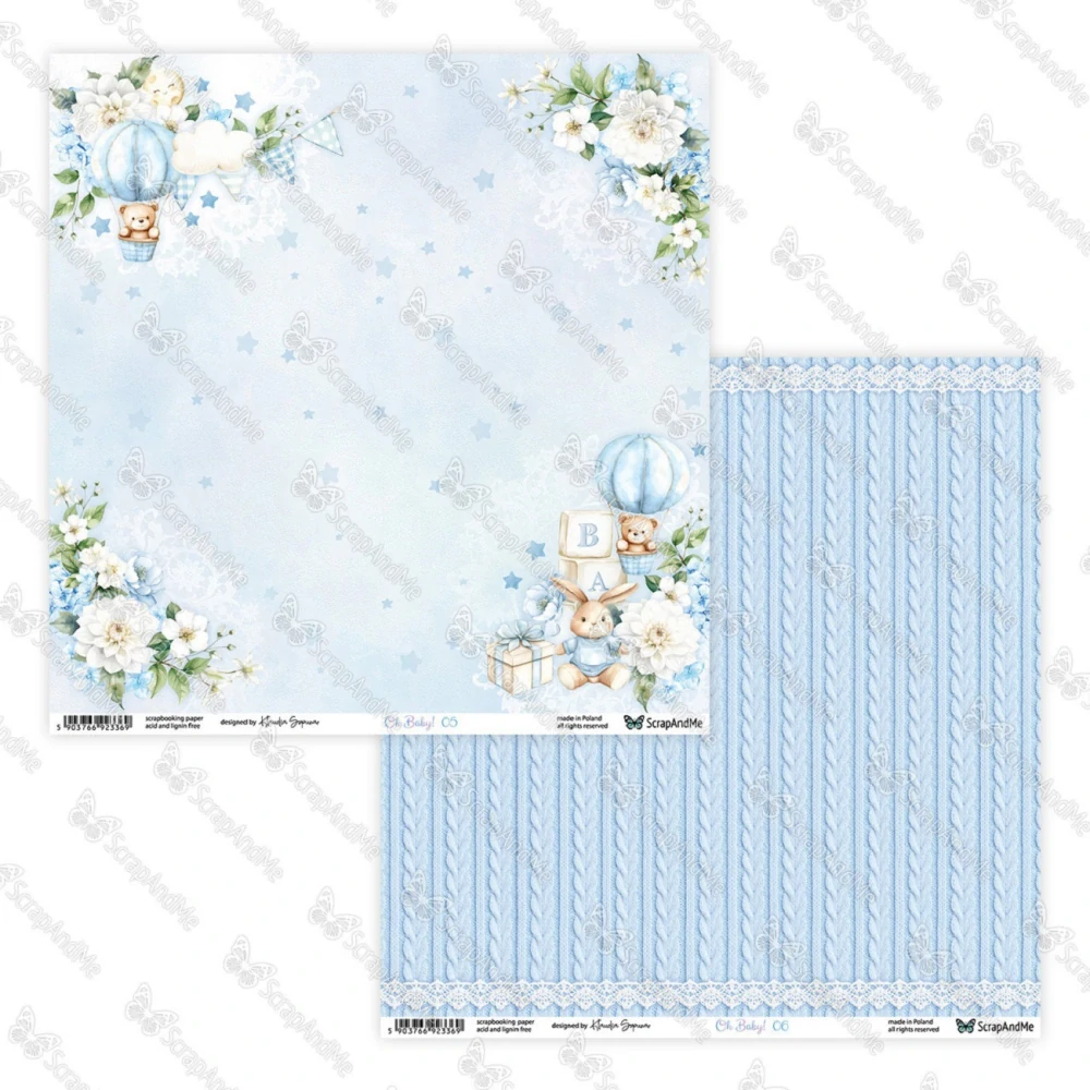 ScrapAndMe Scrapbook papier Oh,Baby 8x8