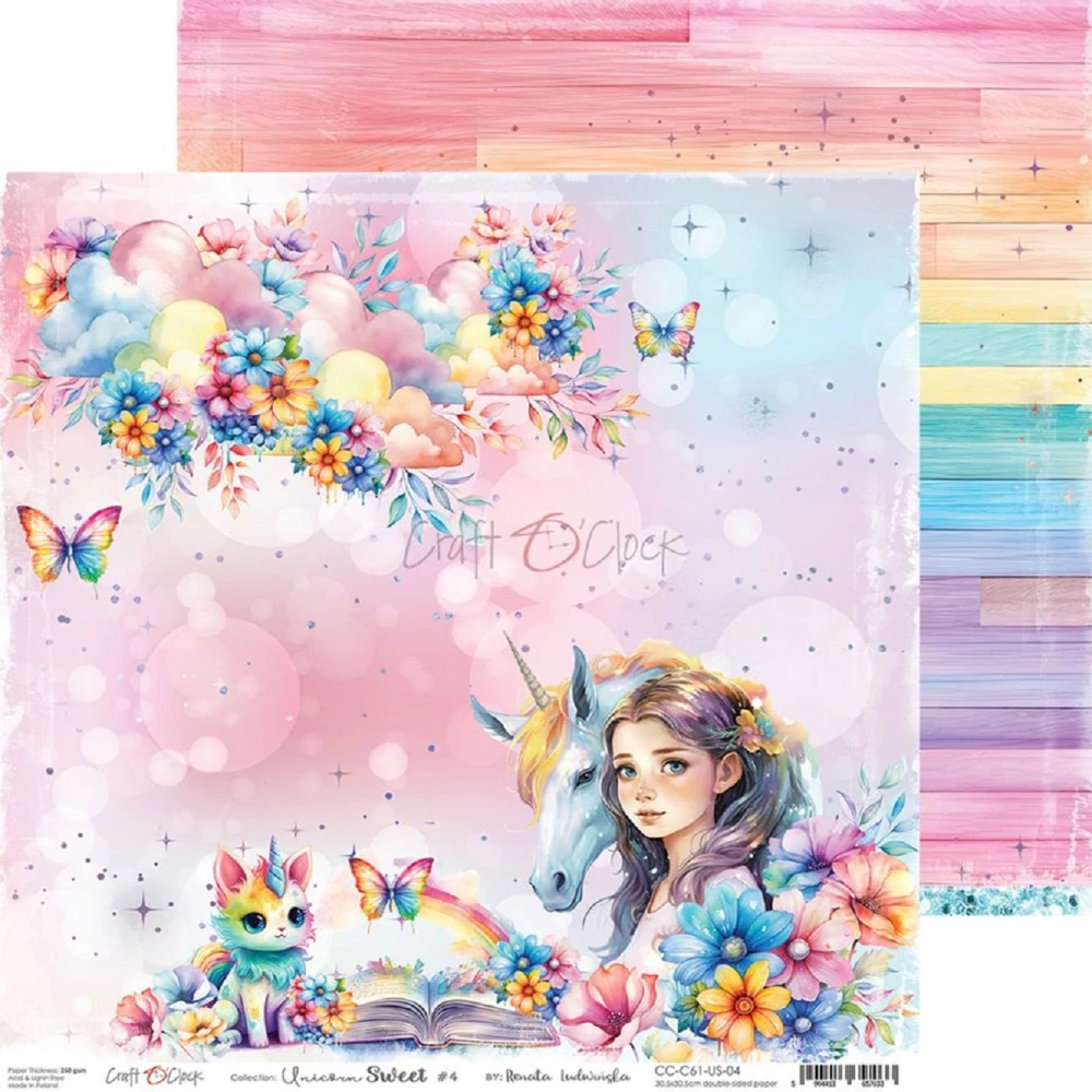 Craft O´ Clock Scrapbook papier - Unicorn Sweet 12x12
