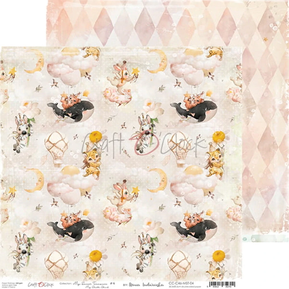 Craft O´ Clock Scrapbook papier - My Sweet Treasure 8x8