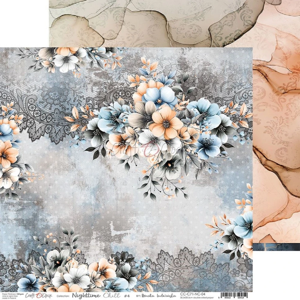 Craft O´ Clock Scrapbook papier - Nighttime Chill 8x8