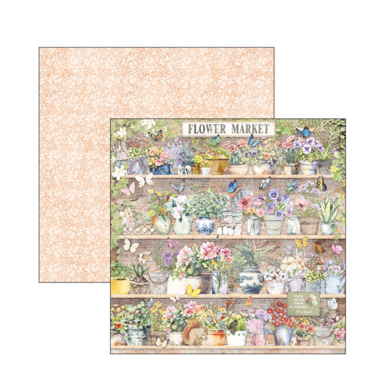 Ciao Bella Scrapbook papier Flower Shop 8x8