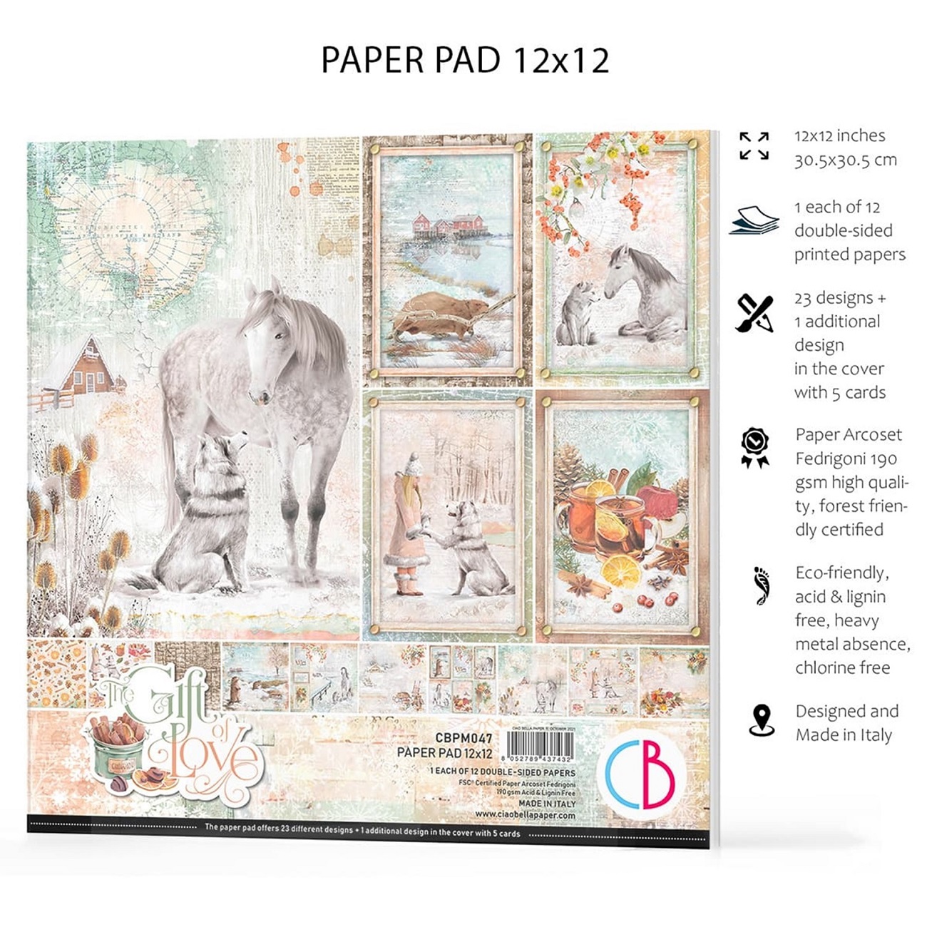 Ciao Bella Scrapbook papier The Gift of Love 12x12