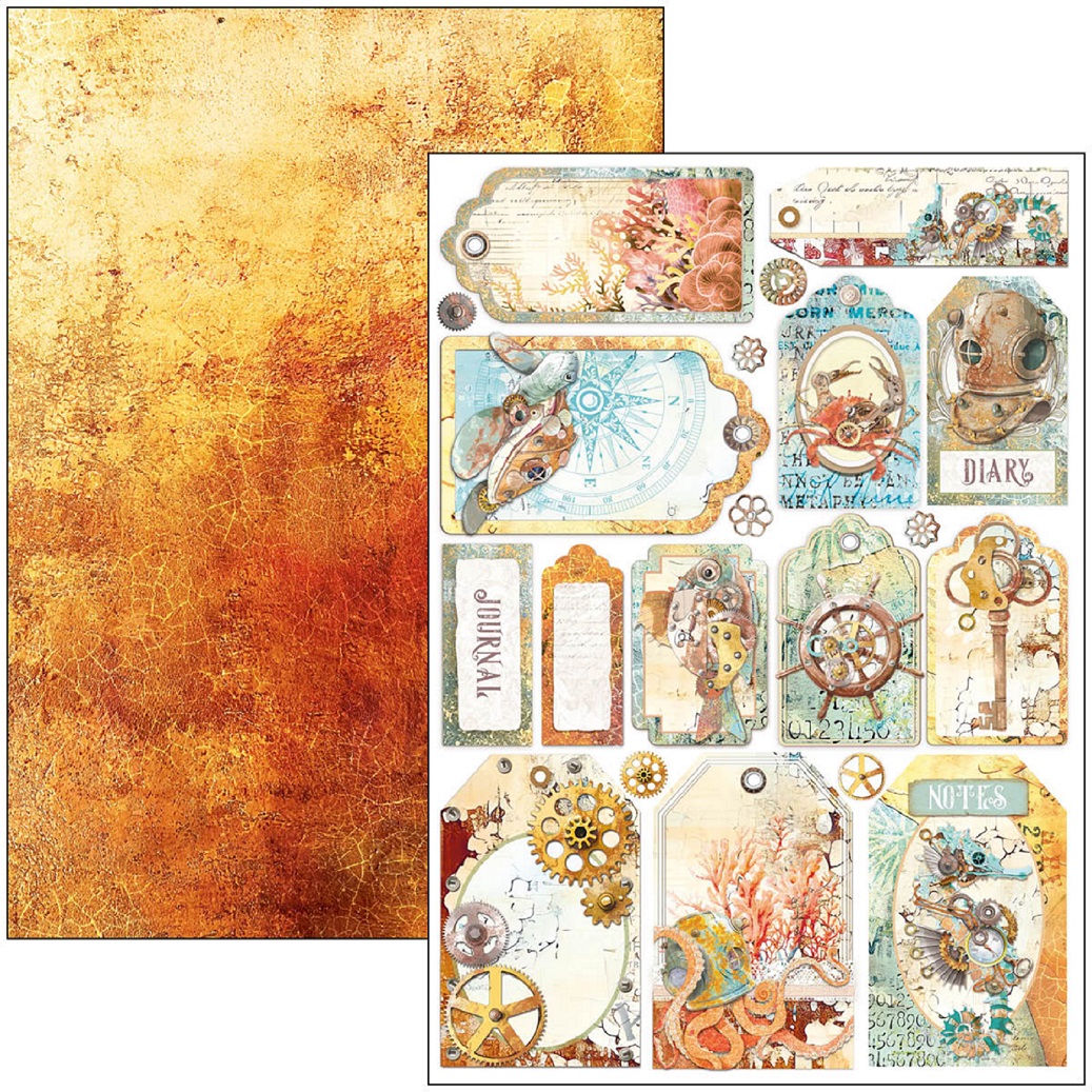 Ciao Bella Scrapbook papier Coral Reef A4