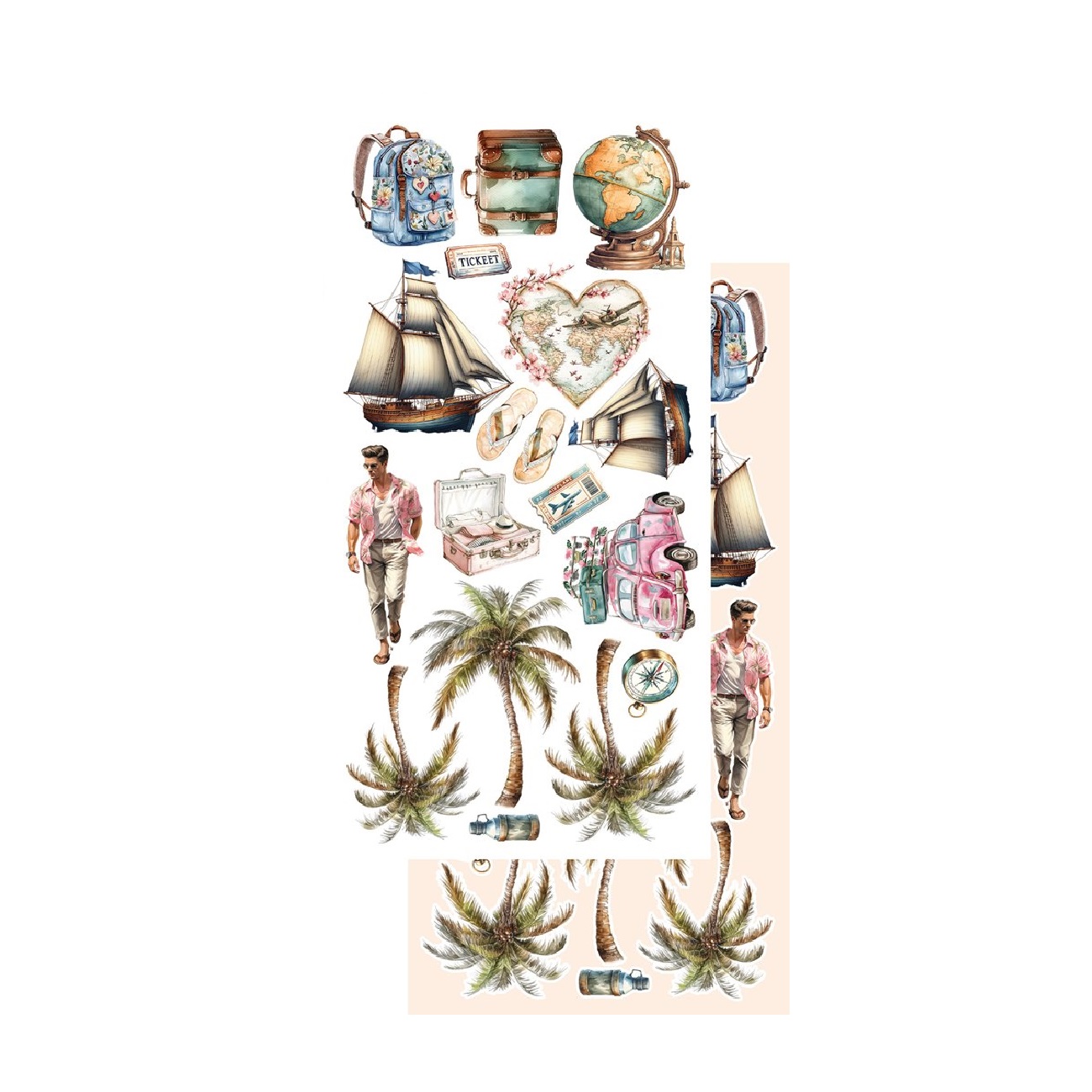 Alchemy of Art Scrapbook papier Memories from the Trip 6x12