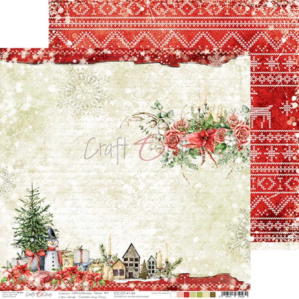  Scrapbook papier Christmas Time - 12x12 - Craft O´ Clock