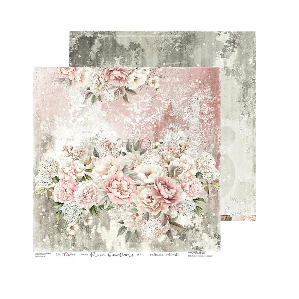 Craft O´ Clock Scrapbook papier - Rose Emotions  12x12