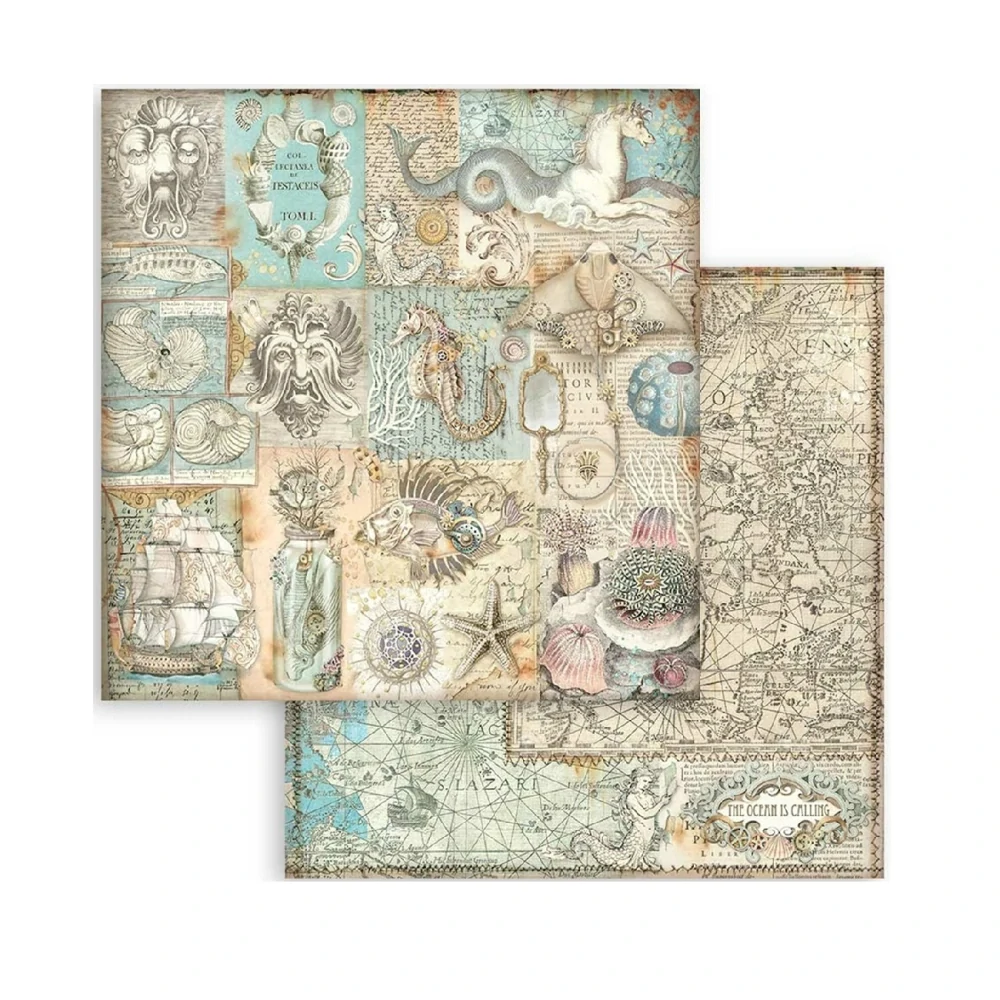 Stamperia Songs of The Sea scrapbook papier 8x8