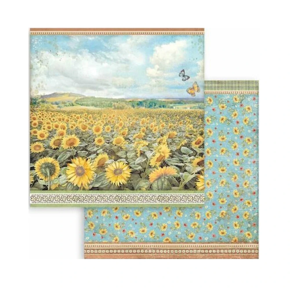 Stamperia Scrapbook papier – Sunflower Art 8x8