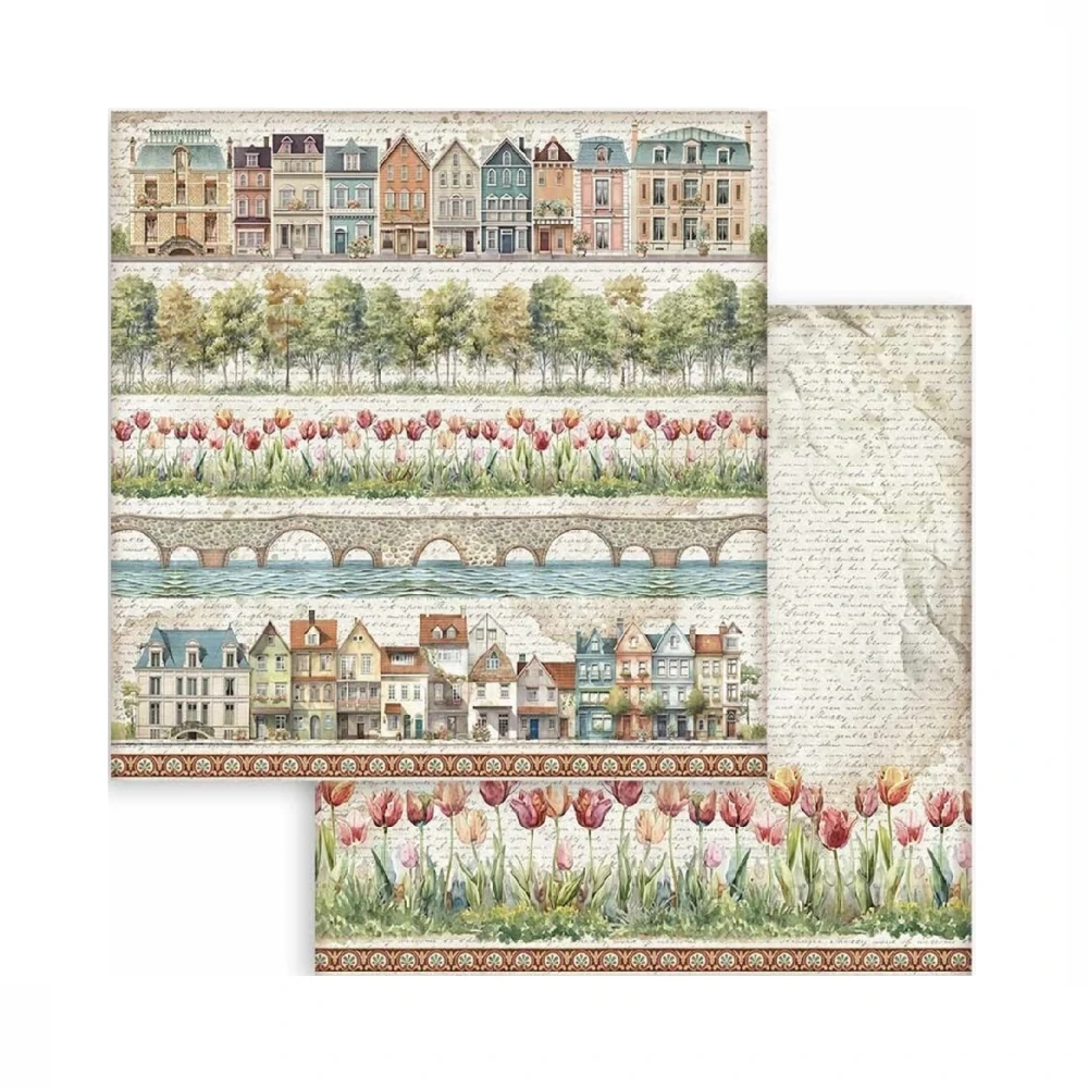 Stamperia Scrapbook papier – Art of Travelling 8x8