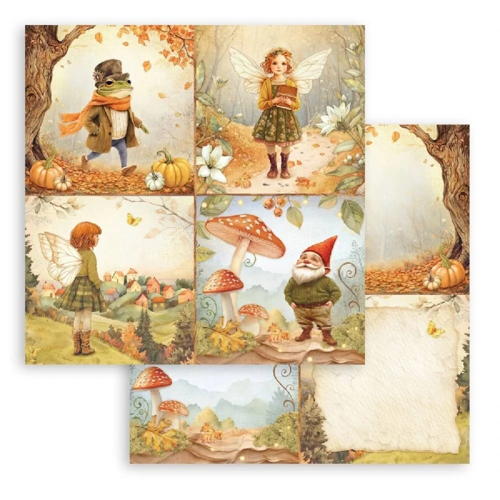 Stamperia Scrapbook papier – Whispering Woods 8x8
