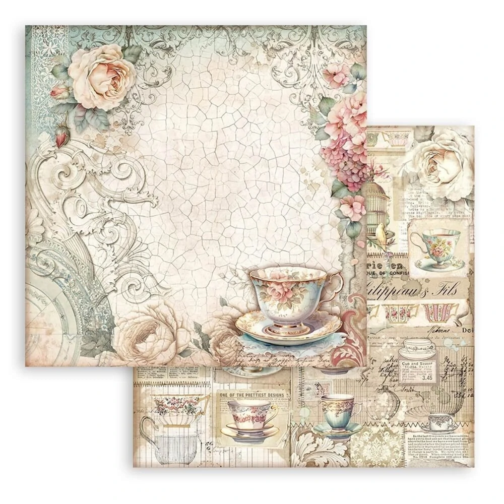 Stamperia Scrapbook papier – Brocante Antiques 8x8