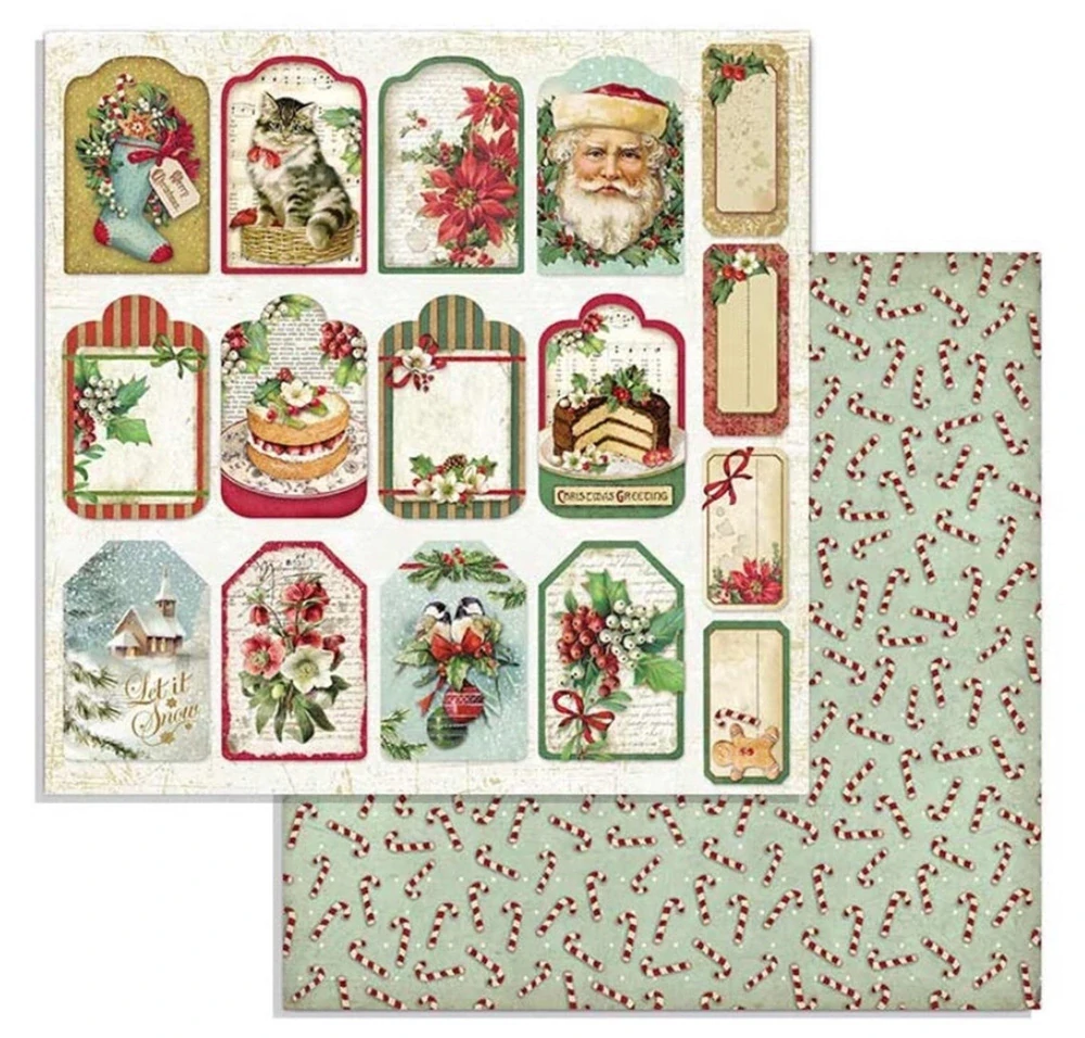 Stamperia Scrapbook papier – Classic Christmas 8x8