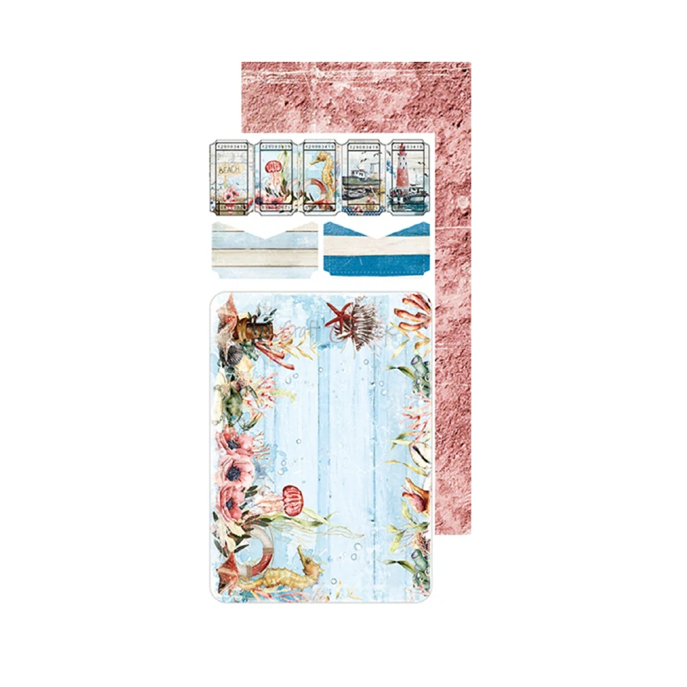  Scrapbook papier - Seaside Greetings 6x12 - Craft O´ Clock
