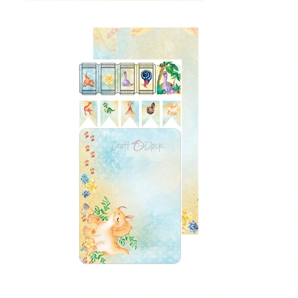 Craft O´ Clock Scrapbook papier - Dino Adventures Junk Journal 6x12