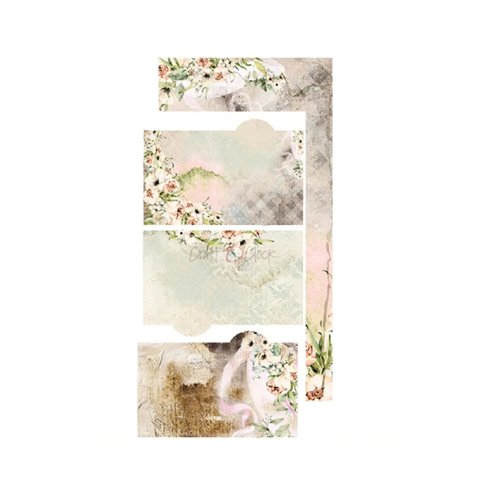Craft O´ Clock Scrapbook papier - Blooming Retread 6x12